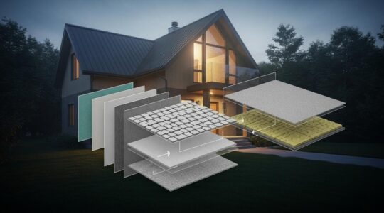 Maison québécoise moderne avec mise en avant des matériaux de rénovation résistants à l'humidité