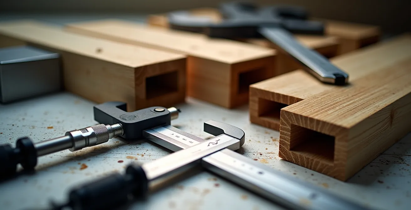 Ingénieur analysant des plans de structure avec des échantillons de matériaux