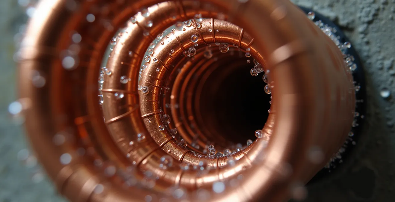 Système de récupération de chaleur installé sur tuyau d'évacuation vertical